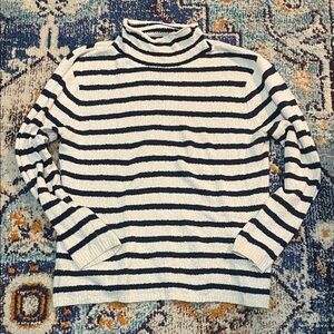 Striped JCREW Turtleneck Sweater